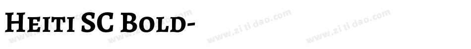 Heiti SC Bold字体转换